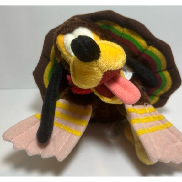 NWT! Disney Parks Edition Pluto Bean Bag Thanksgiving Turkey 2002 - Picture 2 of 9